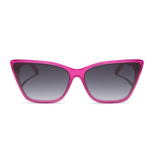 ALINA - BRIGHT TULIP + GREY GRADIENT SUNGLASSES